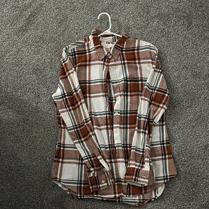 Plaid Button-Up Shirt